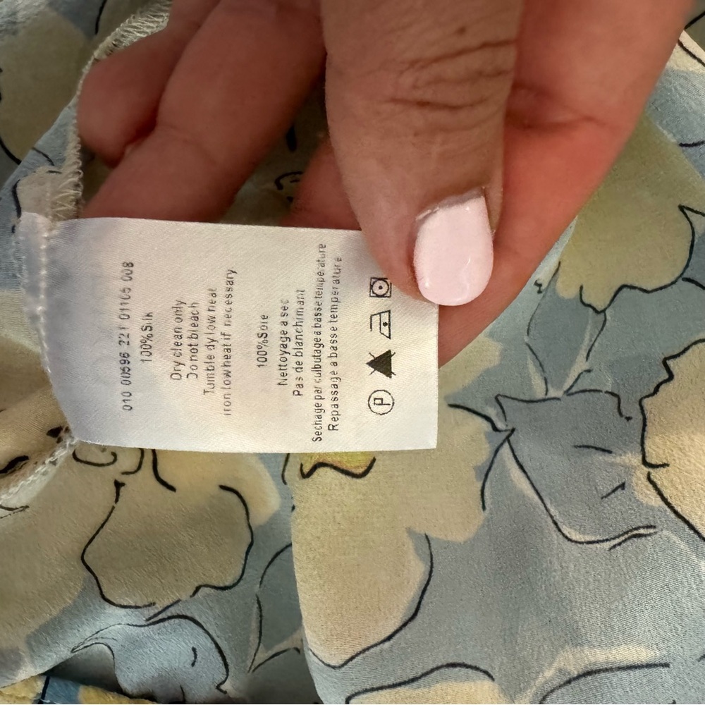 Rixo Nina Azelea Bloom Silk Mini Wrap Dress - Picture 7 of 10
